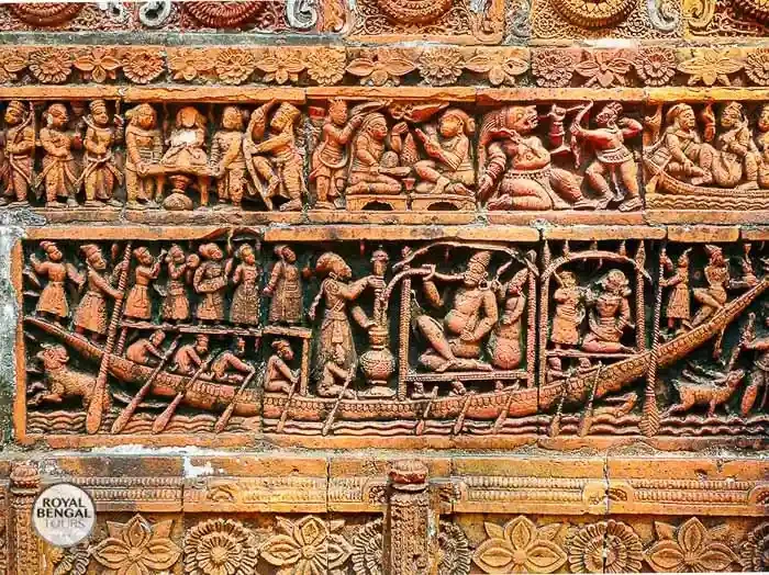Kantaji Hindu Temple, terracotta facade detail, Dinajpur, Bangladesh