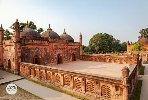 Tahkhana Mosque, showcasing its intricate architectural details
