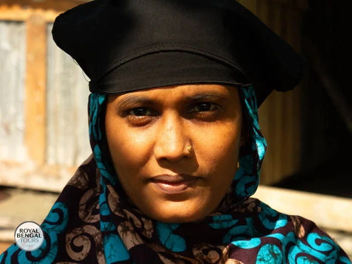 Portrait of a hijabi muslim lady in bangladesh