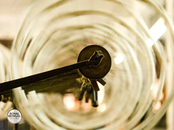 Primitive silk processing in Rajshahi Bangladesh