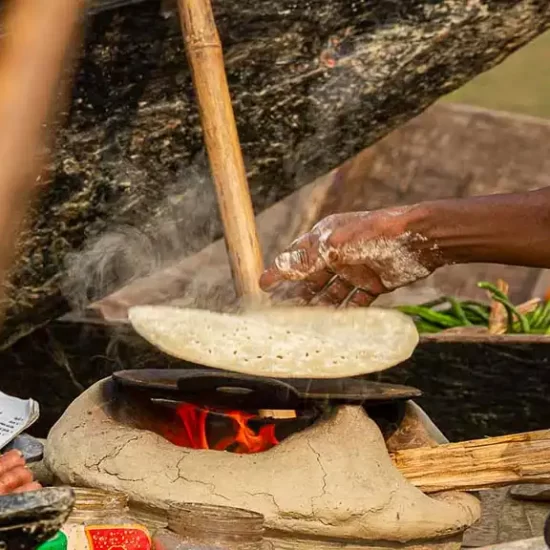 Floating restaurant in the floating vegetable market